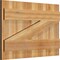 Ekena Millwork Joined Board-n-Batten Shutters w/Z-Bar, Rough Sawn Western Red Cedar, 26 7/8W x 18H, PR RBJ06Z26X018RWR - alternate 4